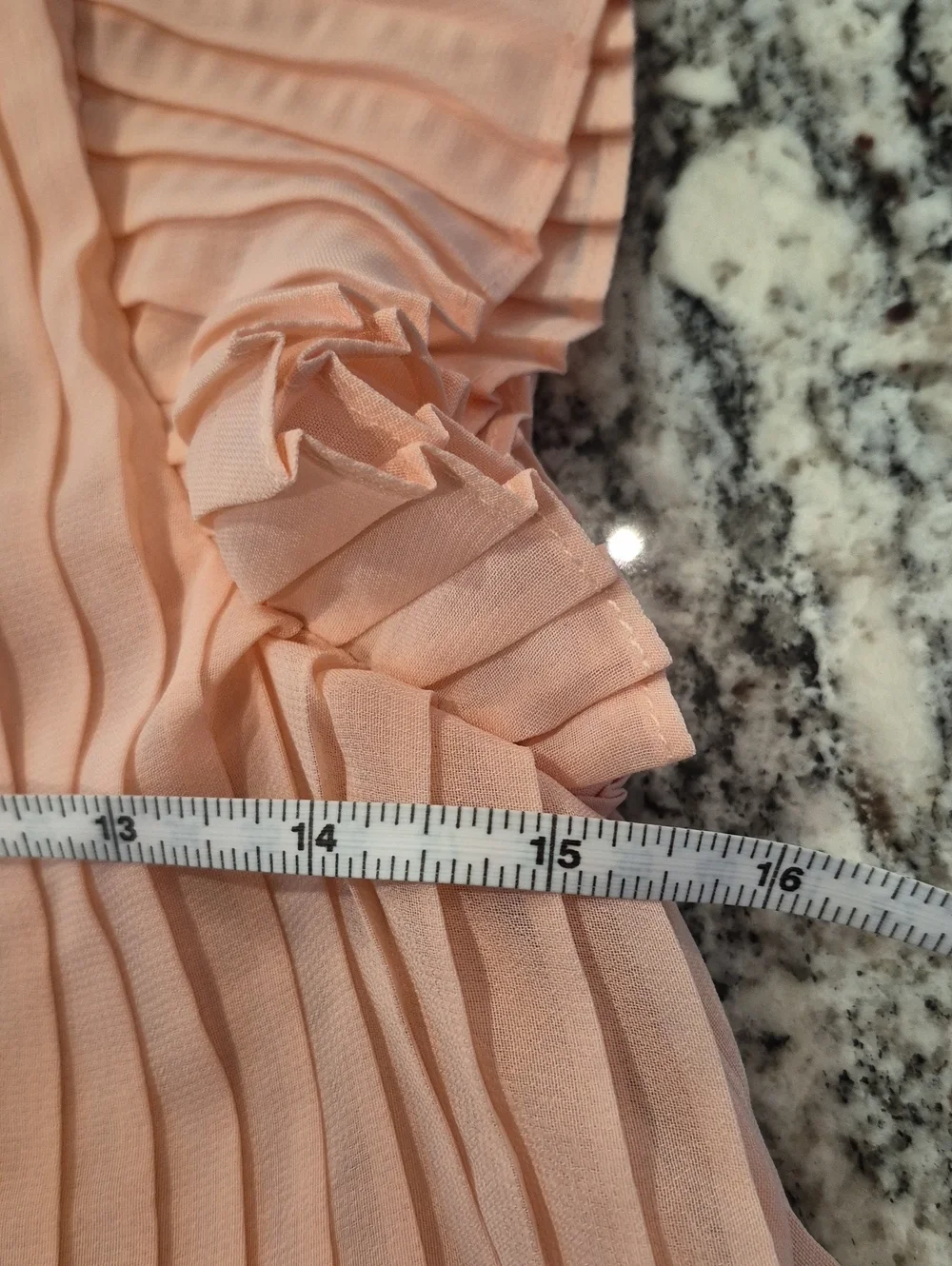 BCBGirls Blush Pleated Cap-Sleeve Shift Dress Size 12